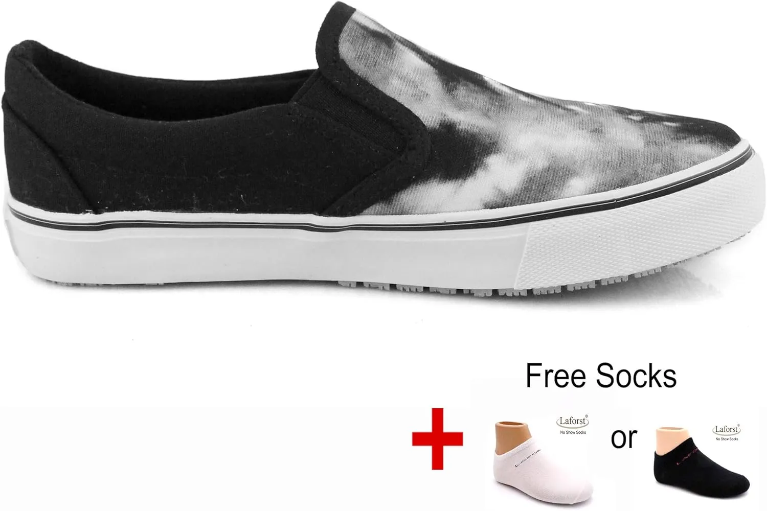 Laforst Toddler Little Kid Boys and Girls Classic Canvas Sneakers GP Tie Dye Unisex Slip On   Free Socks
