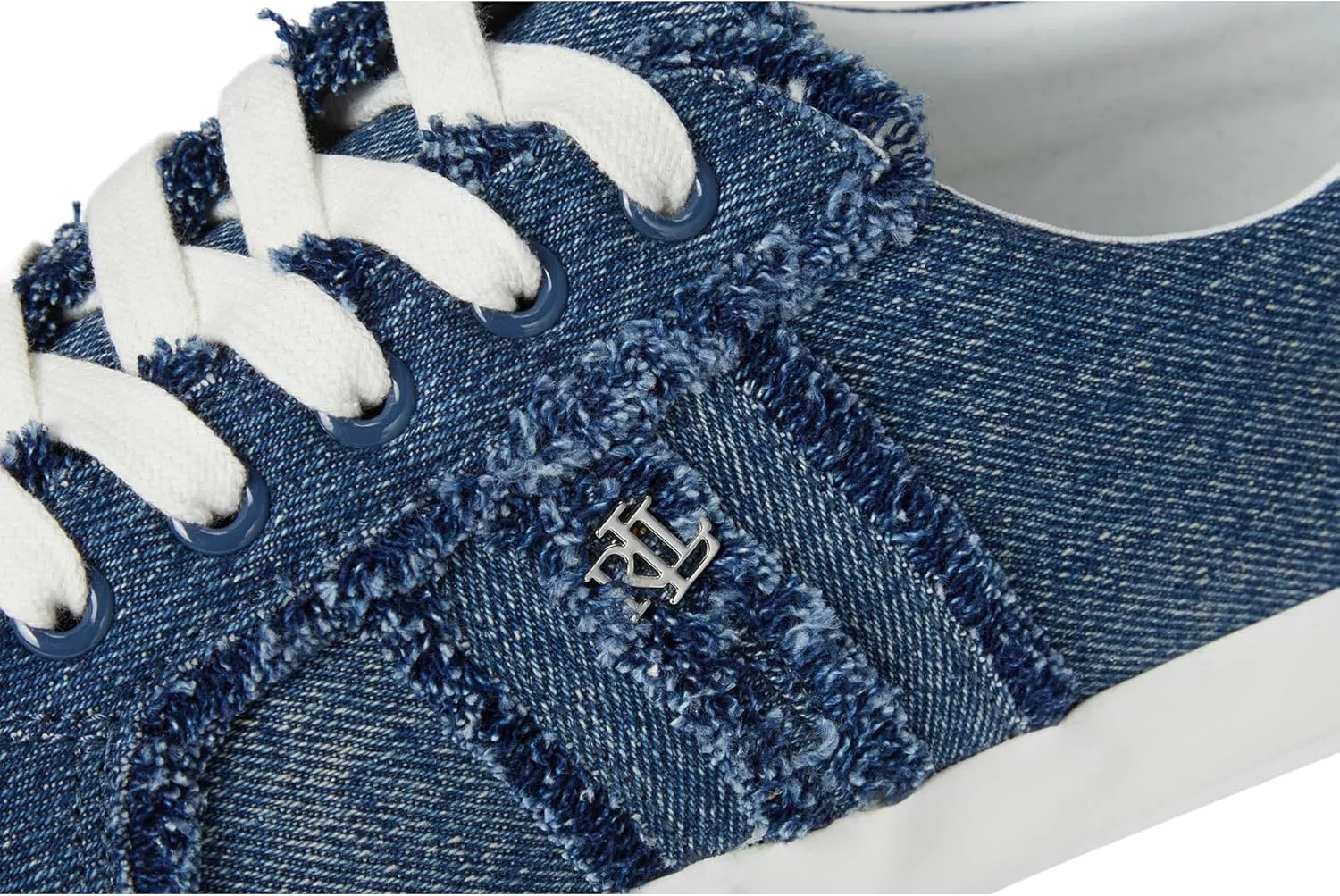 Lauren Ralph Lauren Women's Janson Frayed Denim Sneakers