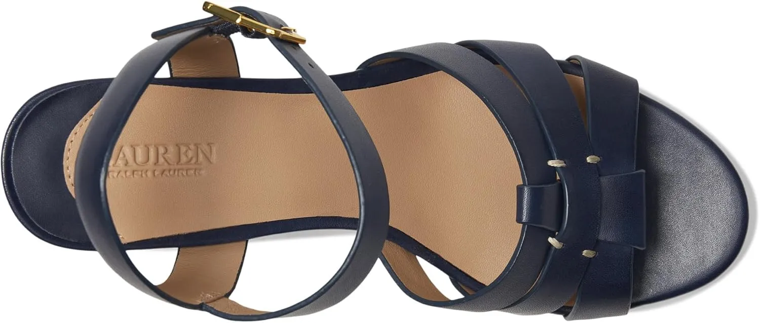 Lauren Ralph Lauren Women's Soffia Burnished Leather Sandals