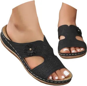 Lightweight Orthopedic Sandals for Women 2025 Mesh Breathable Casual Slip on Summer Wedge Shoes Arch Support Anti Slip Slides