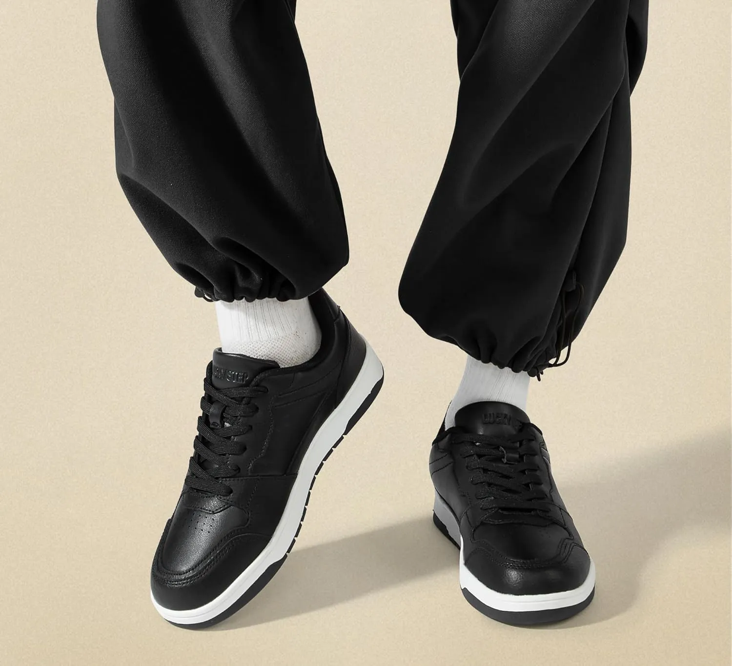 LUCKY STEP Men's Fashion Sneakers Lace Up Casual Low Top Anti-Slip Tennis Skateboard Basketball Walking Shoes