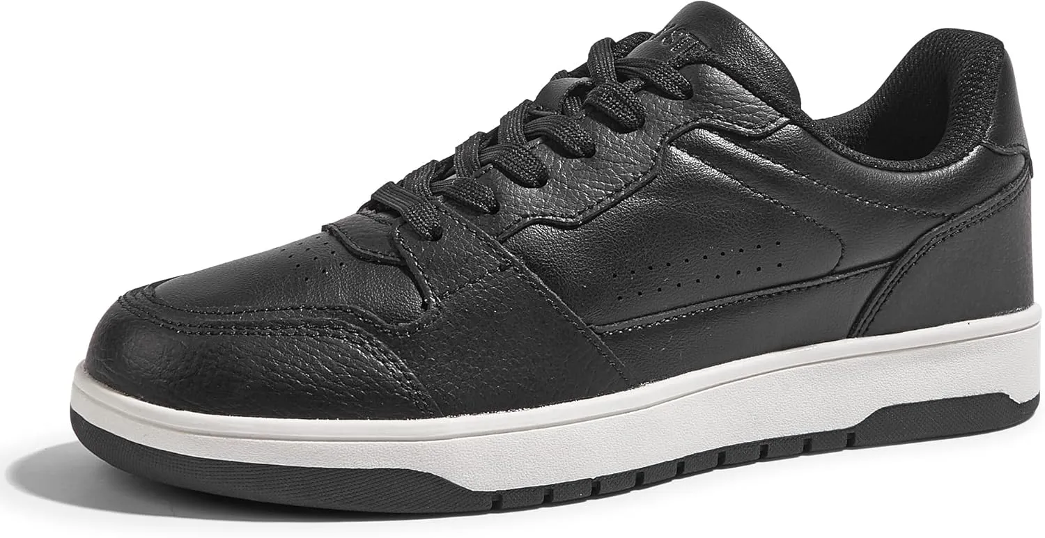 LUCKY STEP Men's Fashion Sneakers Lace Up Casual Low Top Anti-Slip Tennis Skateboard Basketball Walking Shoes