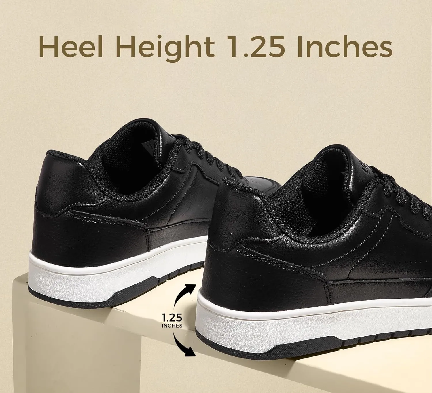 LUCKY STEP Men's Fashion Sneakers Lace Up Casual Low Top Anti-Slip Tennis Skateboard Basketball Walking Shoes