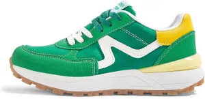 LUCKY STEP Women's Retro Fashion Casual Sneakers Colorblock Platform Classic Trendy Trainning Anti-Slip Tennis Travel Walking Shoes