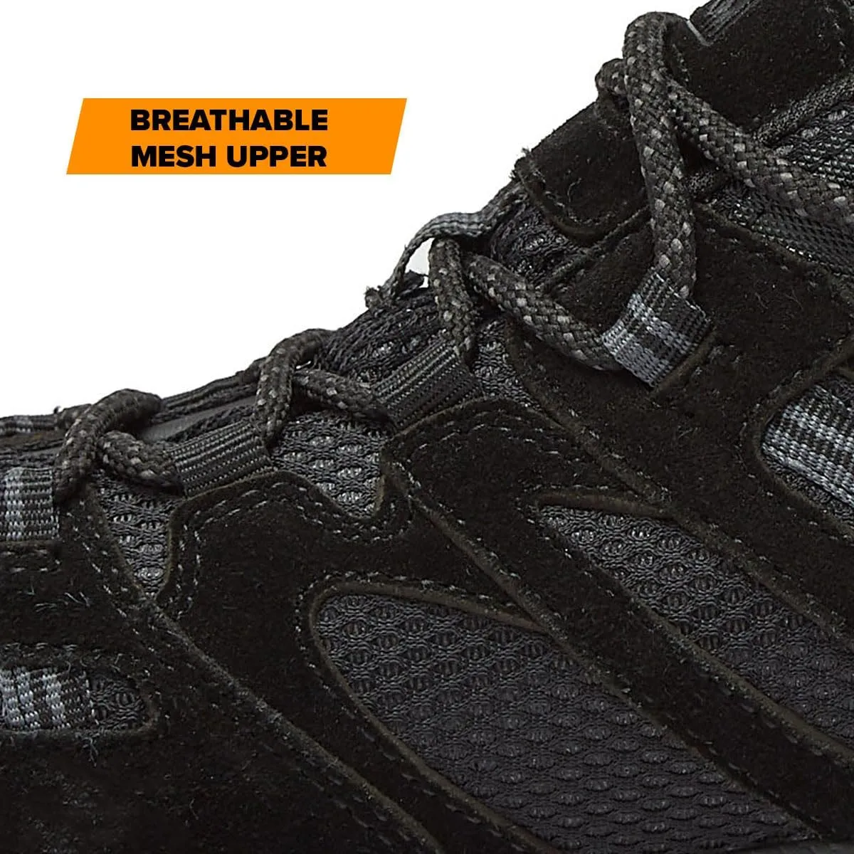 MAGNUM Overwatch Black Steel Toe Sneakers for Men, Waterproof Comfortable Slip Resistant Mens Steel Toe Shoes, Men's Work & Safety Footwear - Medium and Extra Wide Width Invincible Mens Work Shoes