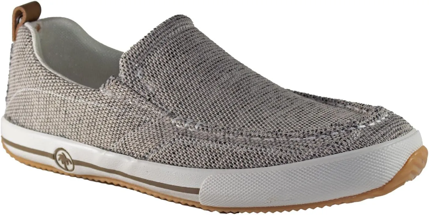 Margaritaville Men's Padded Tongue and Collar Textured Canvas Upper Slip on Casual Shoe Boat