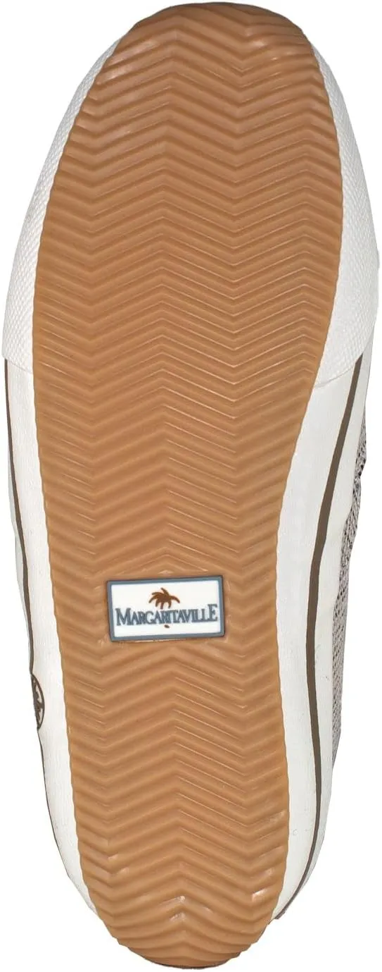 Margaritaville Men's Padded Tongue and Collar Textured Canvas Upper Slip on Casual Shoe Boat
