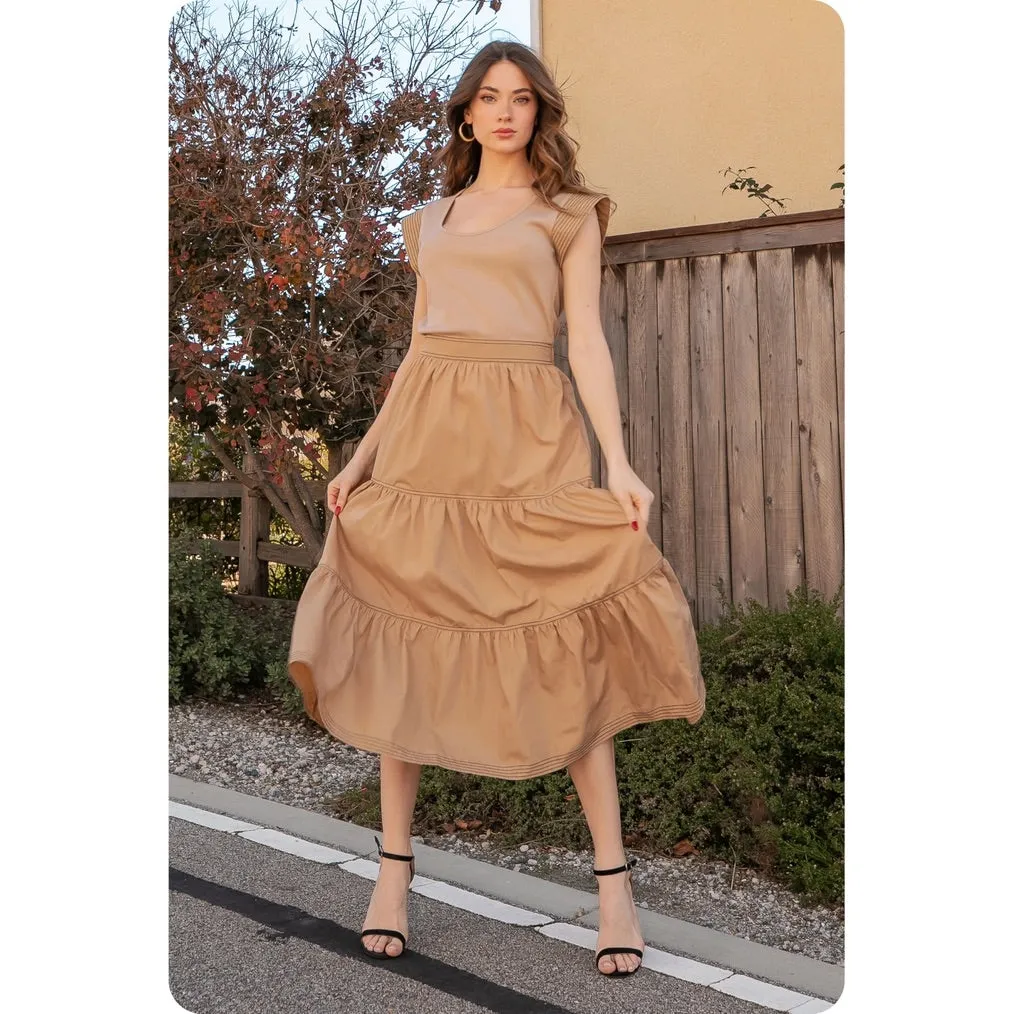 Maribel Poplin Midi Dress