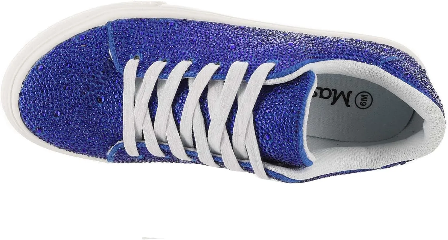 Masseys Women's Veronica Rhinestone Studded Fashion Sneaker