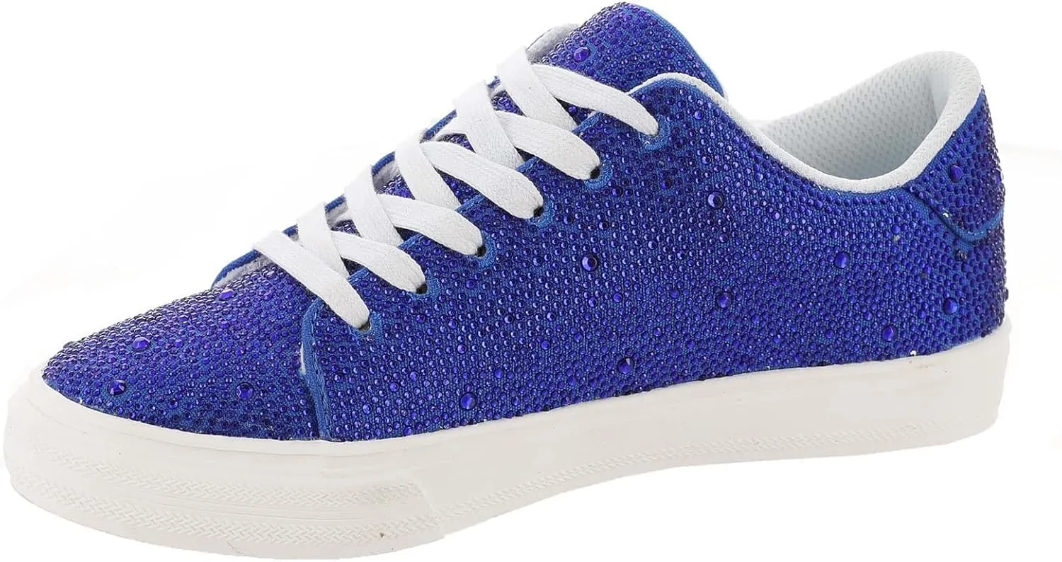Masseys Women's Veronica Rhinestone Studded Fashion Sneaker
