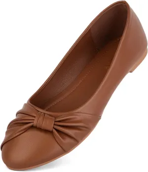 MaxMuxun Women's Flats Shoes Faux Suede Round Toe Ballet Dressy Flats Comfortable Slip On Walking Shoes
