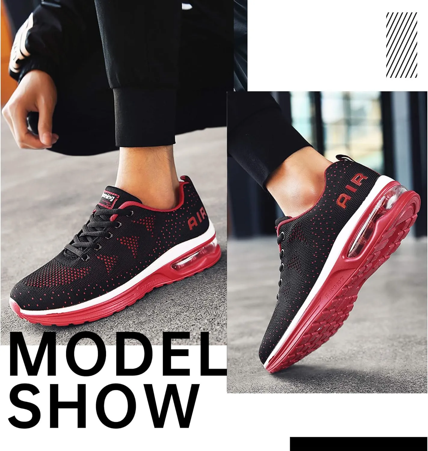 MEHOTO Mens Air Running Sneakers, Men Sport Jogging Fitness Gym Walking Lightweight Athletic Shoes