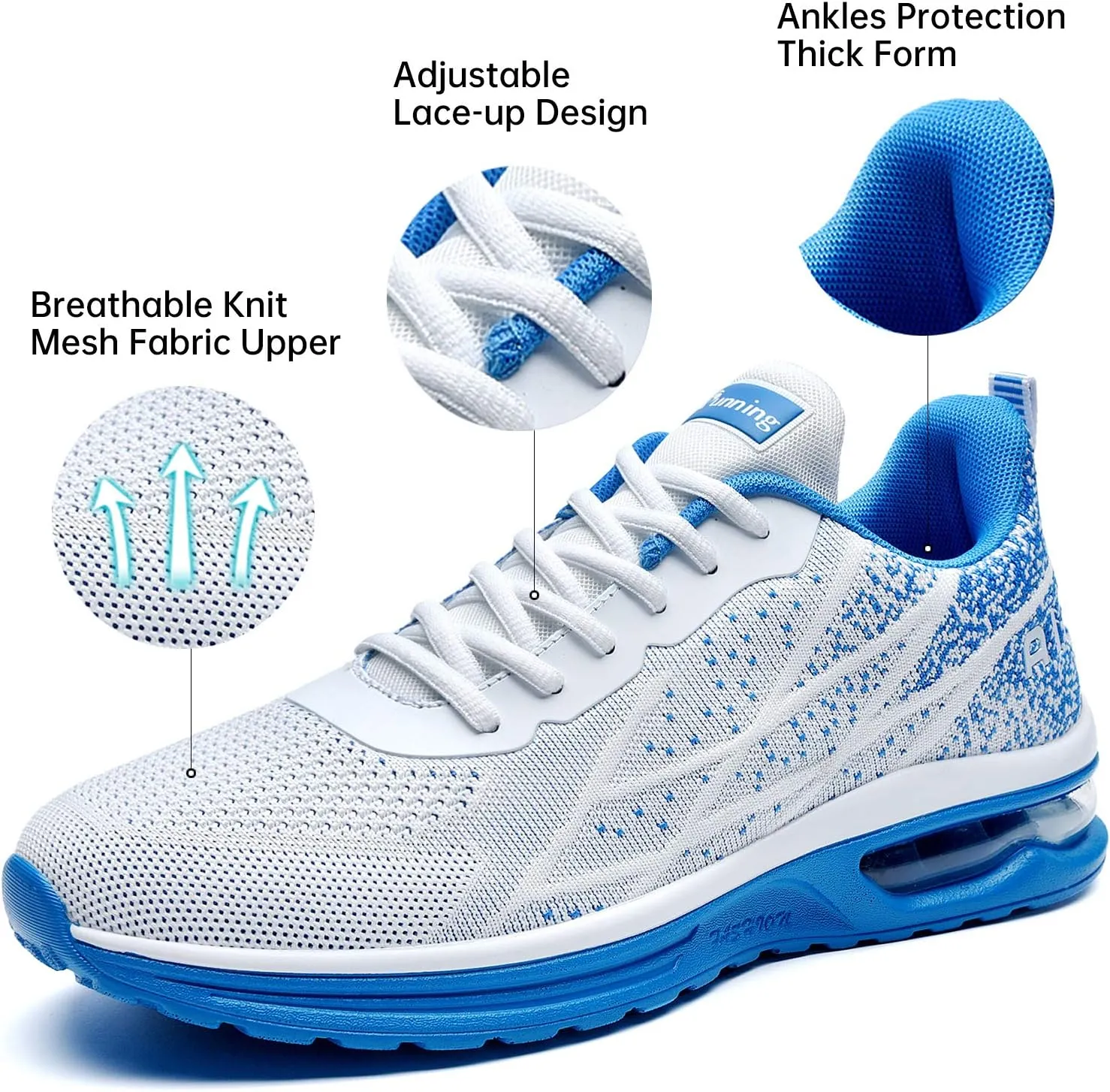 MEHOTO Mens Air Running Sneakers, Men Sport Jogging Fitness Gym Walking Lightweight Athletic Shoes
