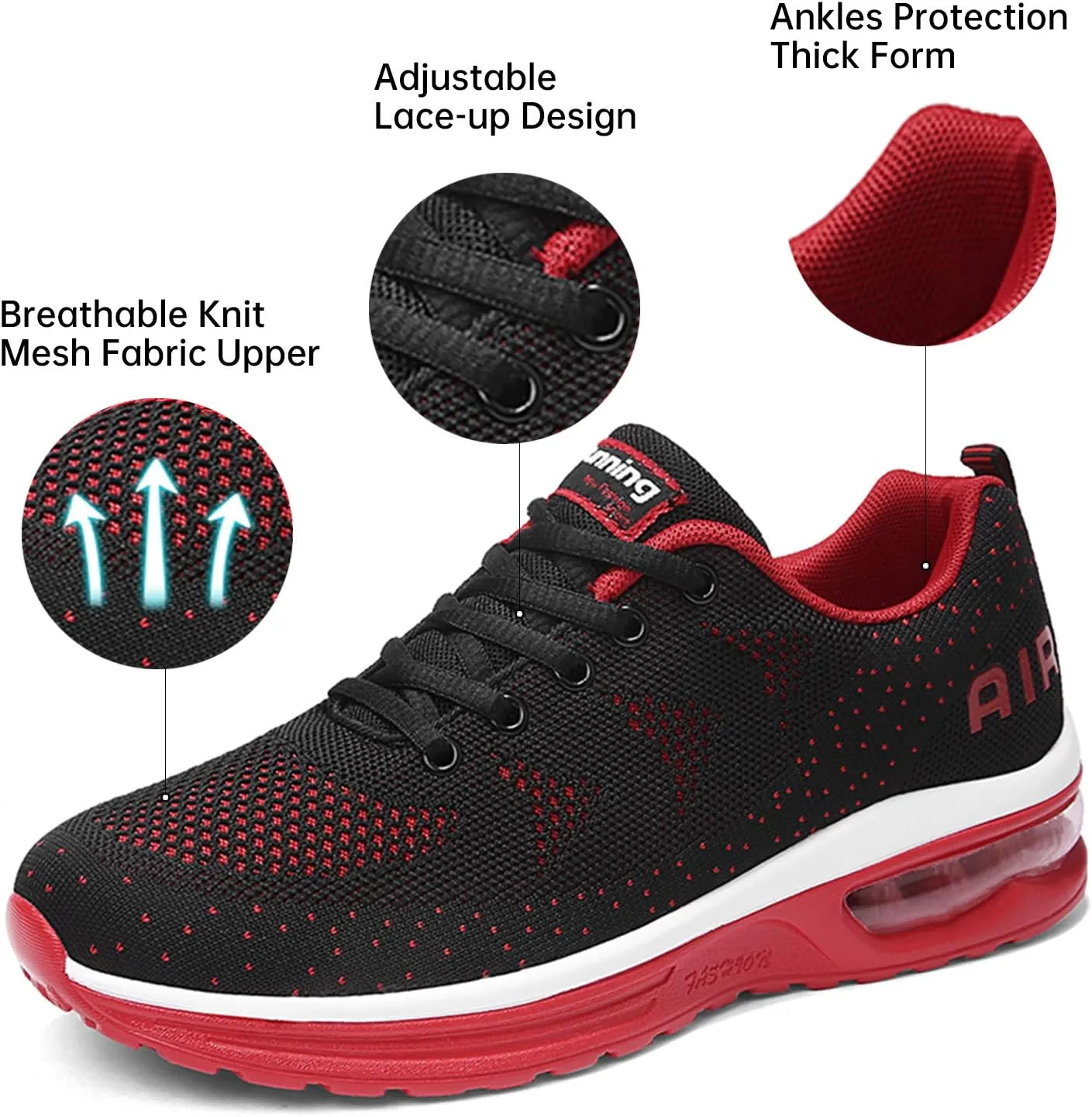 MEHOTO Mens Air Running Sneakers, Men Sport Jogging Fitness Gym Walking Lightweight Athletic Shoes