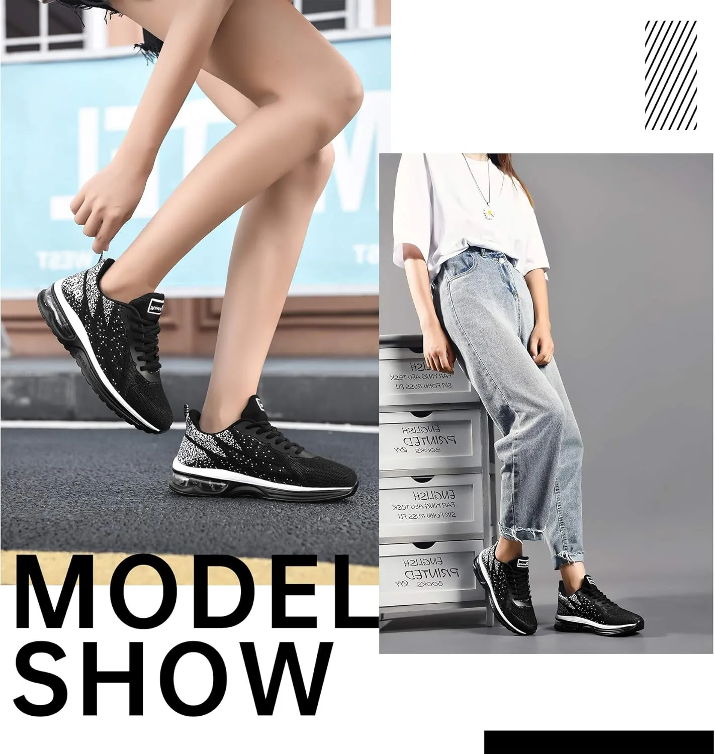 MEHOTO Womens Fashion Tennis Walking Shoes Sport Air Fitness Gym Jogging Running Sneakers