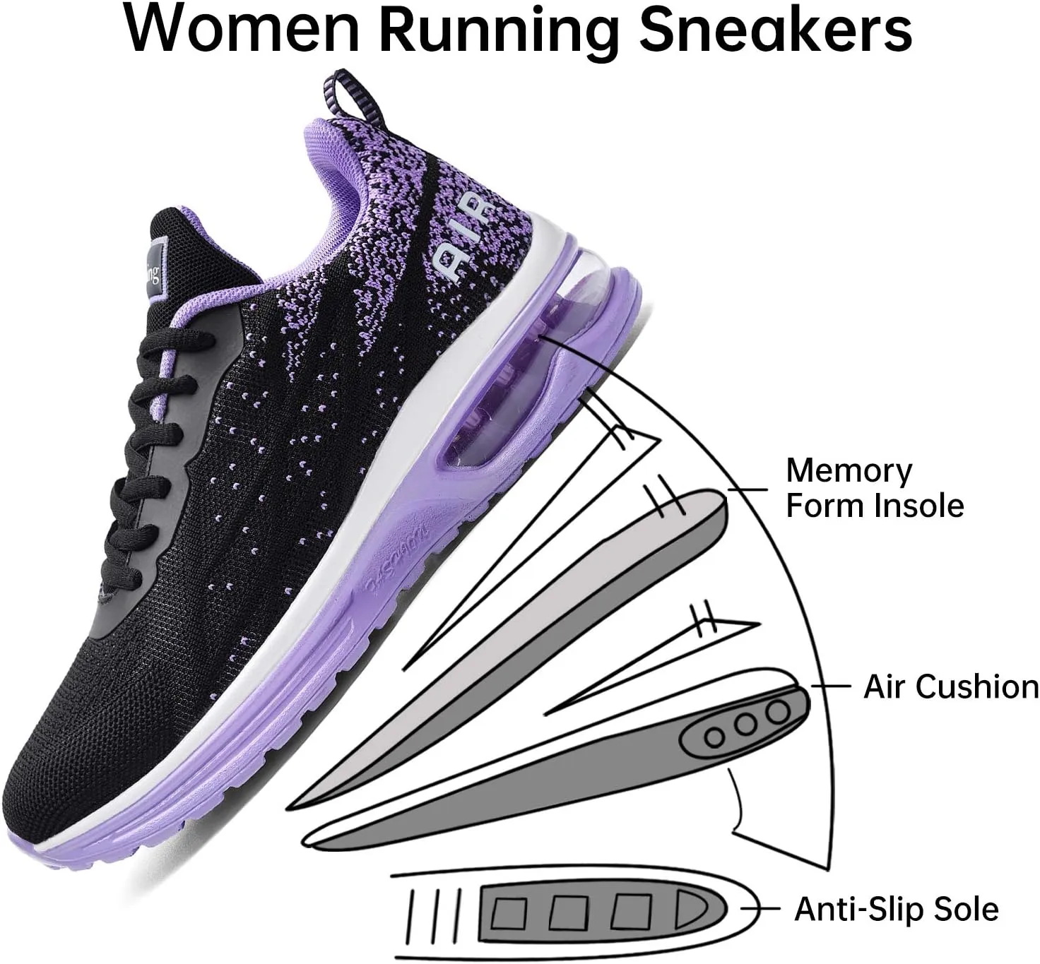 MEHOTO Womens Fashion Tennis Walking Shoes Sport Air Fitness Gym Jogging Running Sneakers