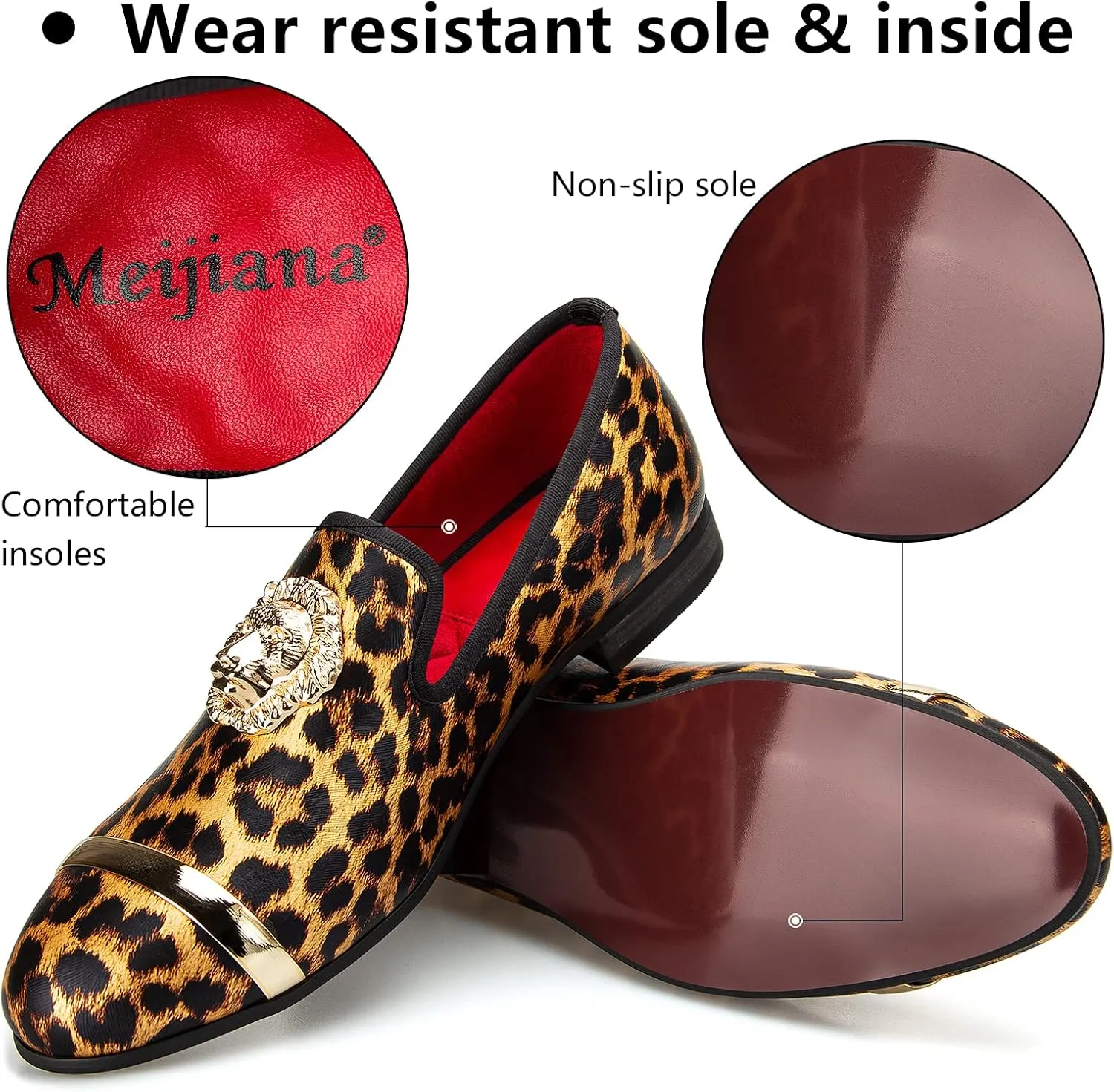 Meijiana Men's Loafers Lightweight Slip-On Moccasins Stylish Dress Shoes Breathable Tassels Loafers