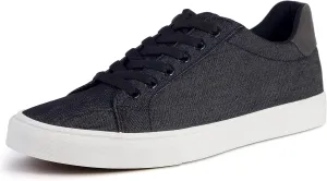 Men's Black Classic Low Top Shoes Canvas Fashion Sneaker with Soft Insole Causal Dress Shoes for Men Comfortable Walking Shoes