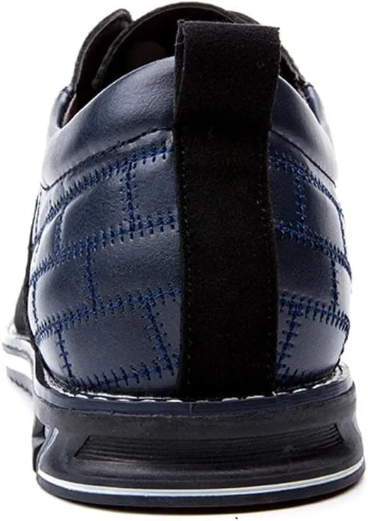 Men's Casual Lace Up Business Oxford Leather Shoes Comfort Loafers for Male Business Work Office Dress