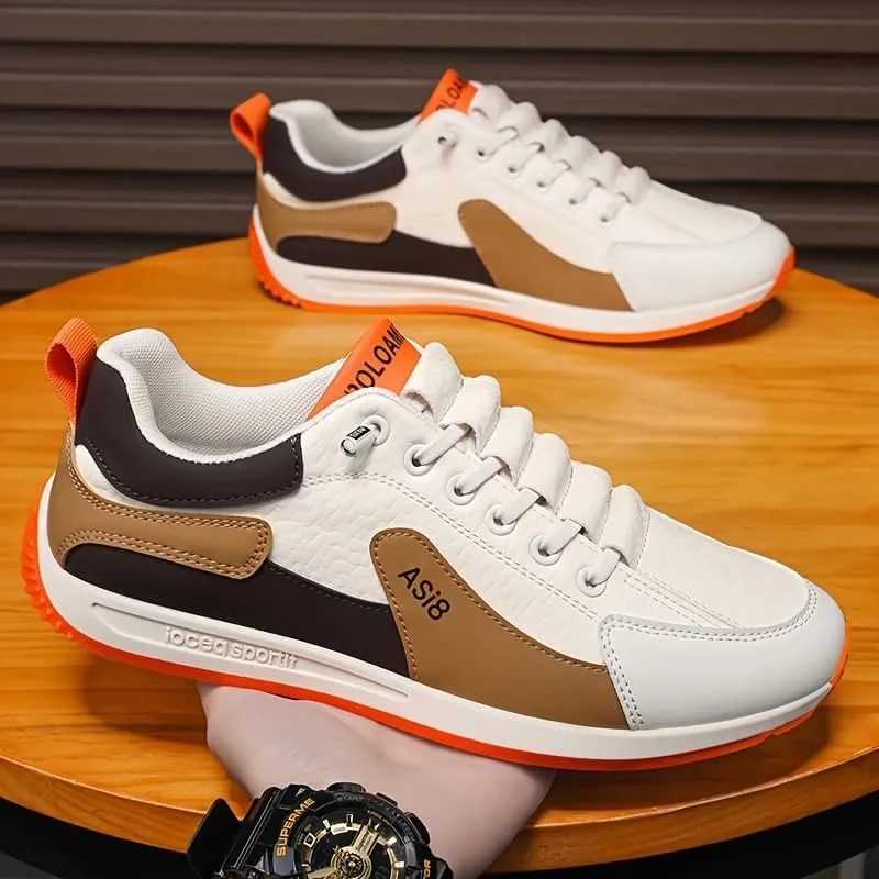 Men's Fashion Sneakers - Casual Low-Top Lace-Up Shoes, Ideal for All Seasons