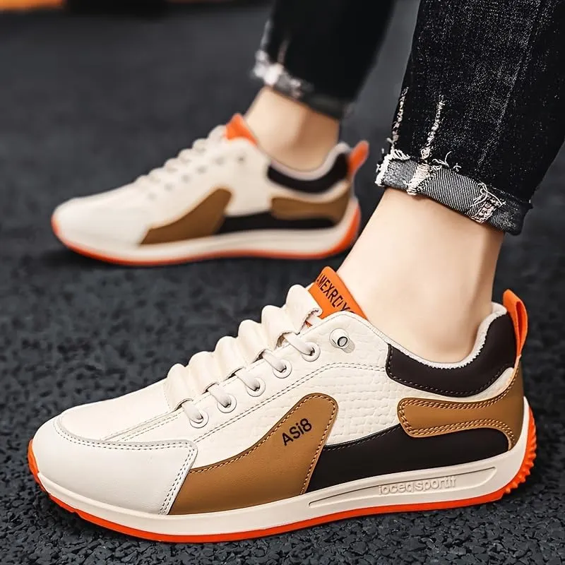 Men's Fashion Sneakers - Casual Low-Top Lace-Up Shoes, Ideal for All Seasons
