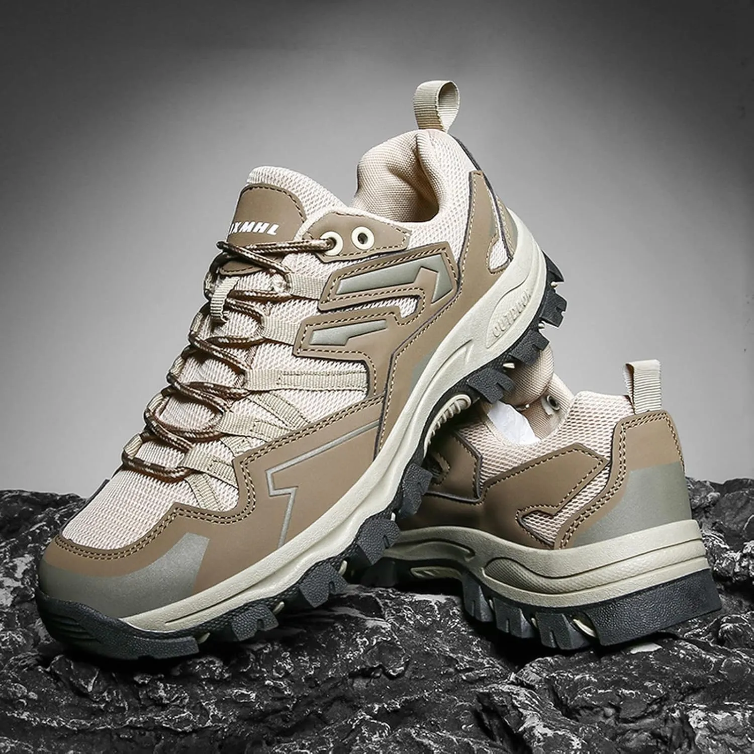 Men's Hiking Shoes Low-Top Walking Sneakers for Women Outdoor Lightweight Trail Shoes Anti-slip