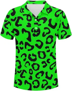 Men's Short Sleeve Polo Shirts Funky Print Classic Golf T Shirt