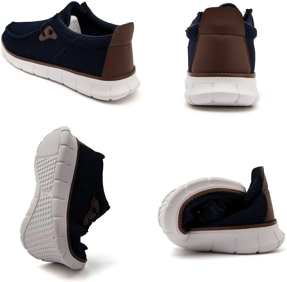 Mens Slip on Loafers Boat Shoes Non Slip Walking Shoes Fashion Sneakers for Men Comfort Lightweight Breathable Casual Office Shoes