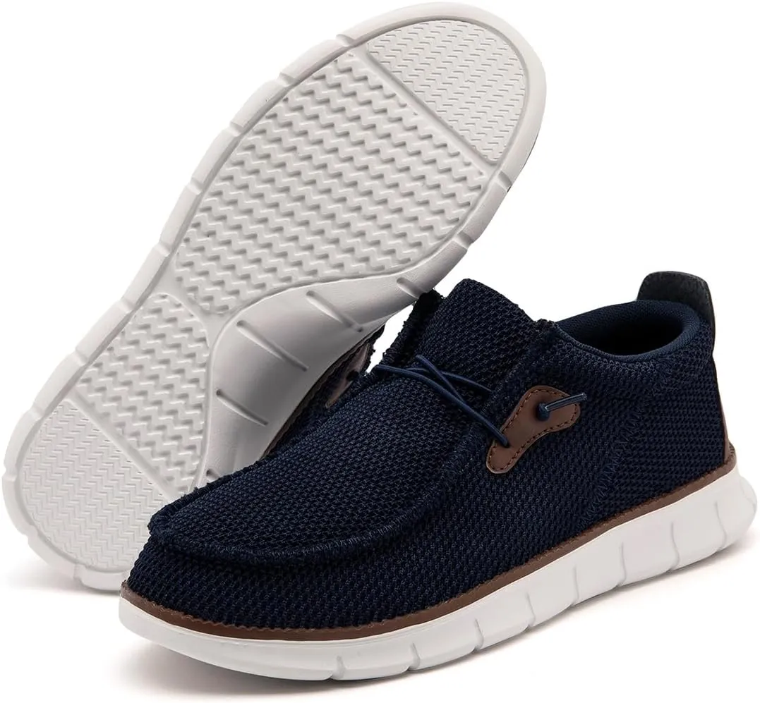 Mens Slip on Loafers Boat Shoes Non Slip Walking Shoes Fashion Sneakers for Men Comfort Lightweight Breathable Casual Office Shoes