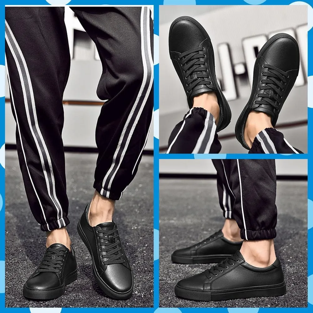 Men's Stylish Sneakers These Lightweight Leather Shoes Offer Breathability. Perfect for Walking, Business, or Casual outings, They Feature a Non-Slip Sole and lace-up Design for a Secure fit.