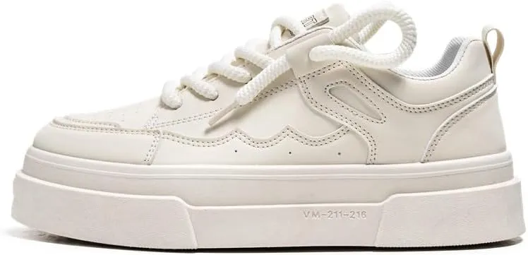 Men's Trendy Stylish Sneakers, Comfortable Breathable Wear-Resistant Skateboard Shoes for All Seasons Fashion Men’s Platform Chunky Sneakers,Street Style Footwear Shoes Size 6.5-10