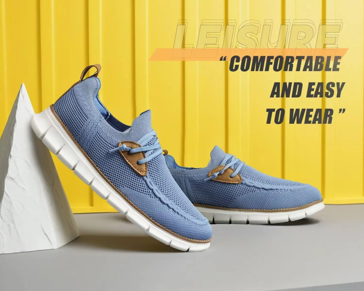 Men's Walking Boat Shoes Slip On Casual Loafers Non Slip Comfortable Lightweight Work Driving Shoes