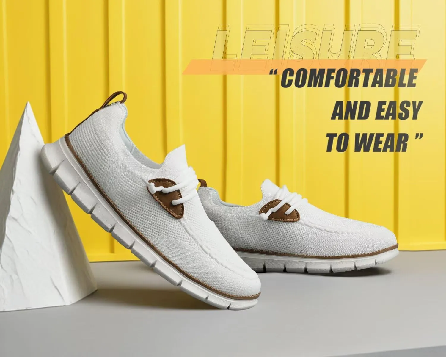 Men's Walking Boat Shoes Slip On Casual Loafers Non Slip Comfortable Lightweight Work Driving Shoes