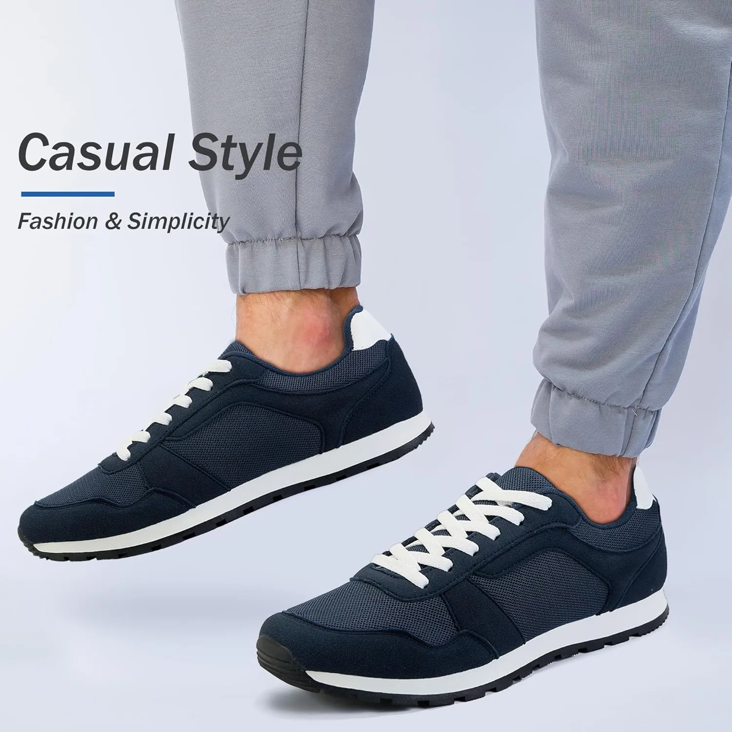 Mens Walking Shoes Casual Non Slip Fashion Sneakers Athletic Gym Workout Shoes Comfortable Lightweight Sneakers