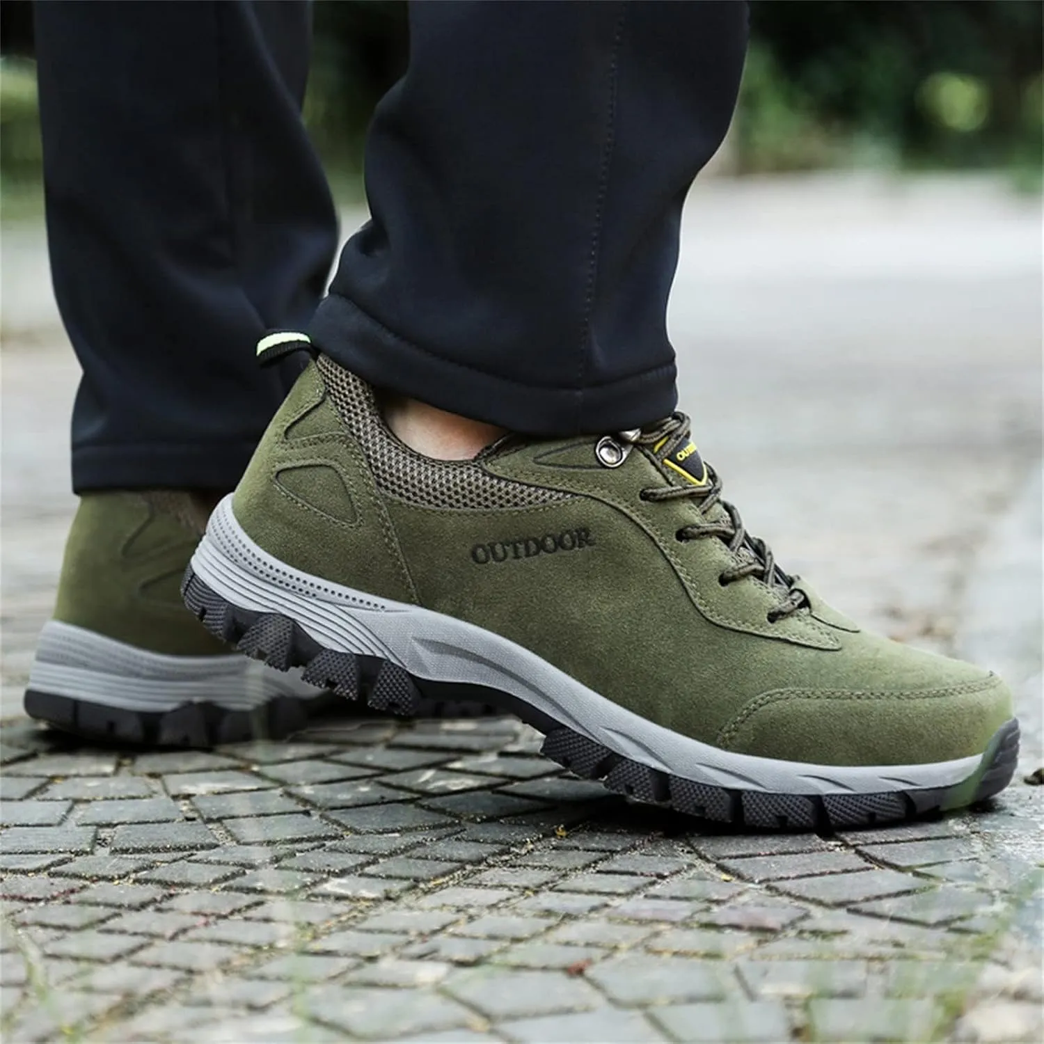Men's Walking Shoes Waterproof Hiking Shoes Slip on Orthopedic Sneakers Outdoor Non Slip Shoes Casual Trail Shoes
