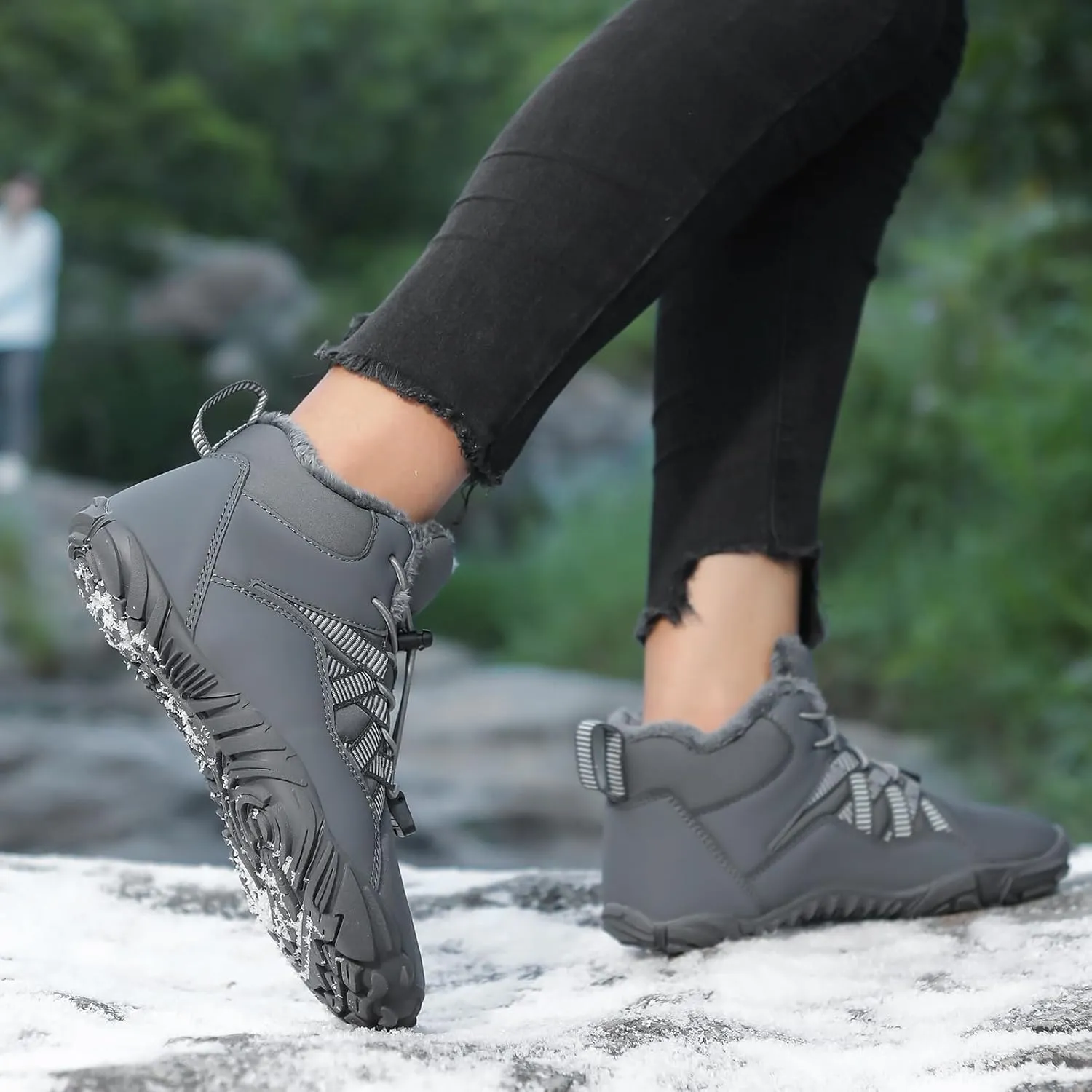 Mens Womens Barefoot Minimalist Shoes Winter Boots Zero Drop Sole Trail Running Sneakers Snow Wide Toe Box Barefoot Boots Unisex
