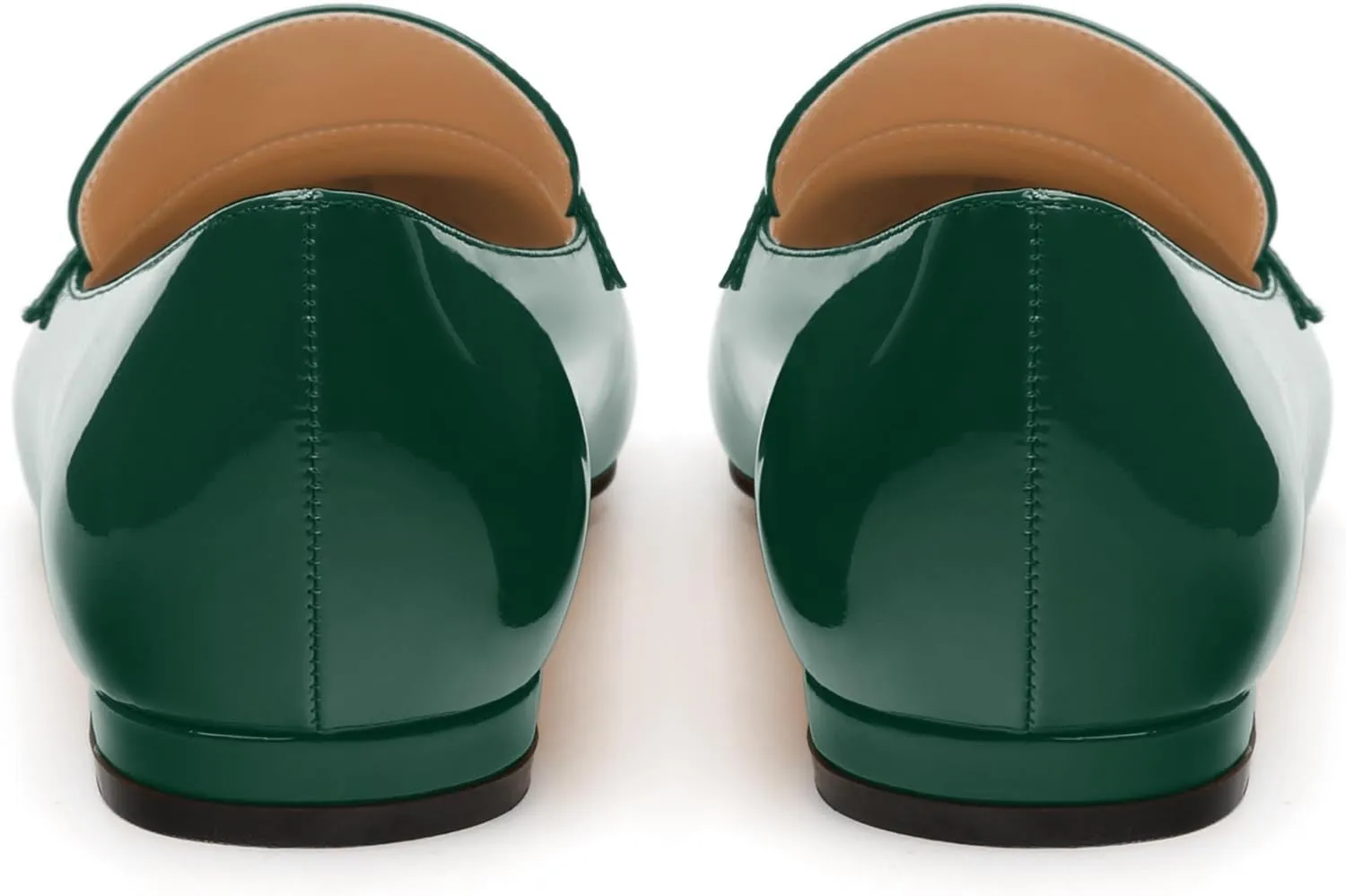 Metal Chain Loafers for Women Pointed Toe Slip on Flats Comfortable Fashion Work Shoes