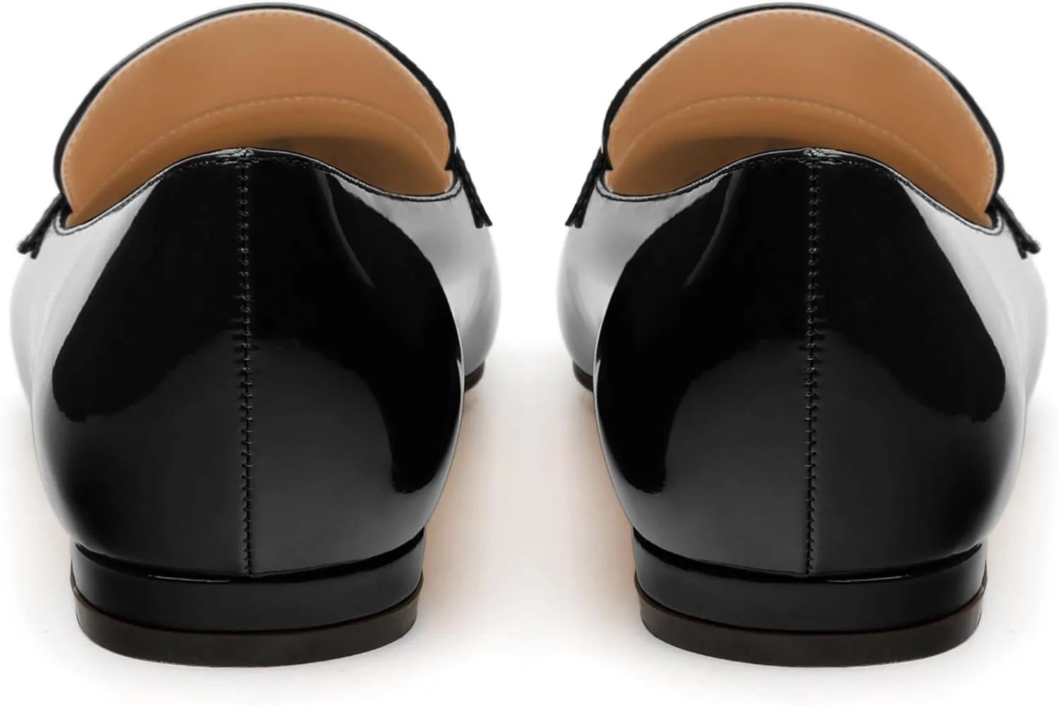 Metal Chain Loafers for Women Pointed Toe Slip on Flats Comfortable Fashion Work Shoes