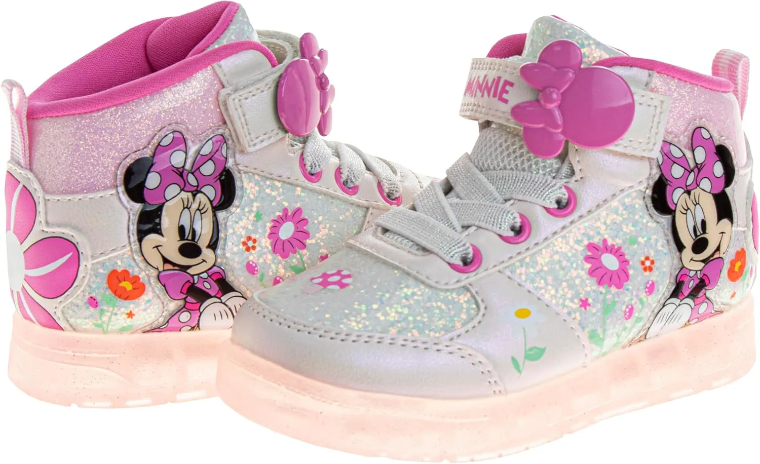 Minnie Mouse Frozen Encanto Sneakers Casual Canvas - Kids Girls Snow White Elsa Maribel Character Slipon Shoes (Sizes 6-12 Toddler - Little Kid)
