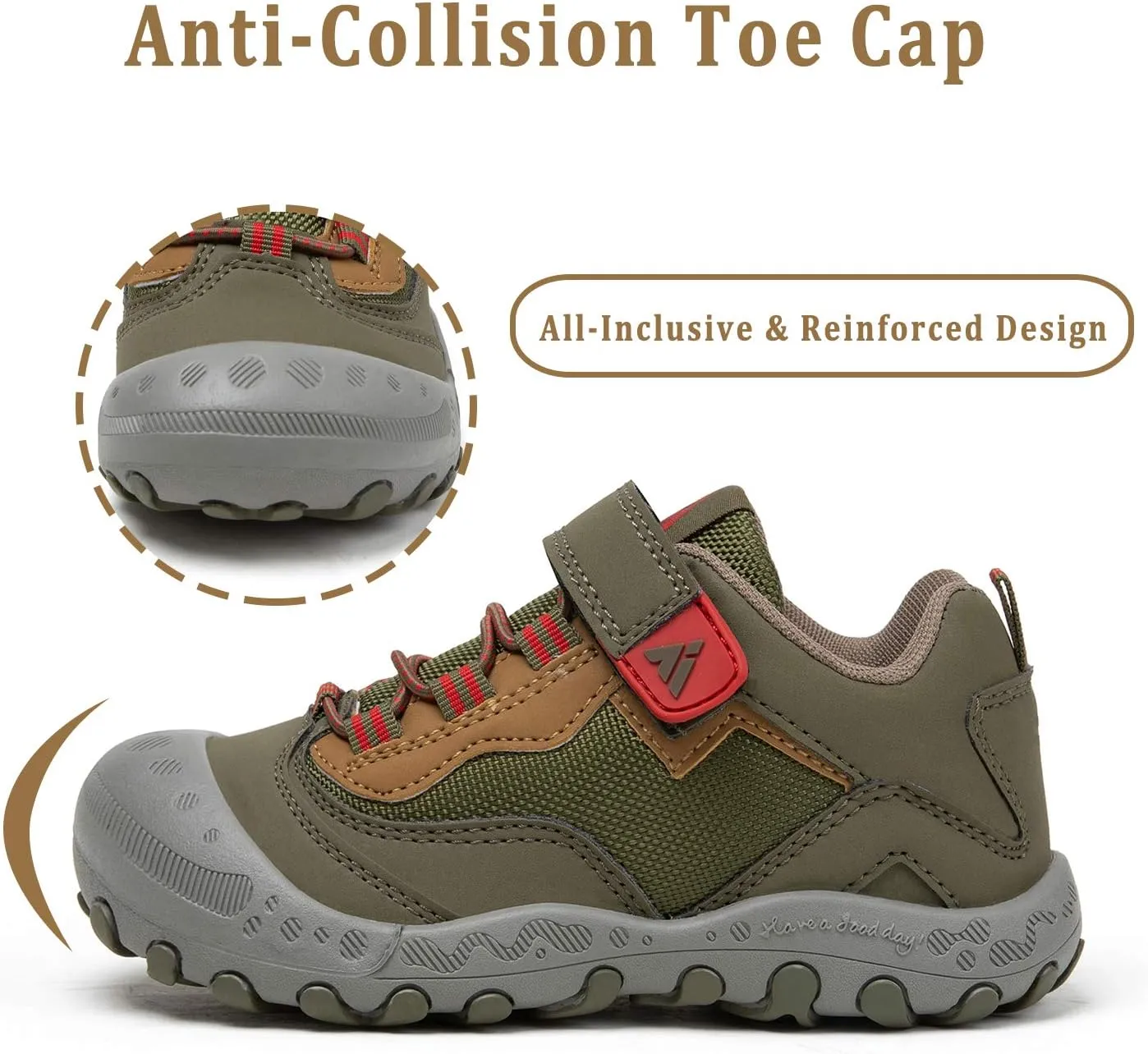 Mishansha Boys Girls Hiking Shoes Kids Anti Collision Hiking Boots Non Slip Sneakers Outdoor Trekking Walking Climbing Running