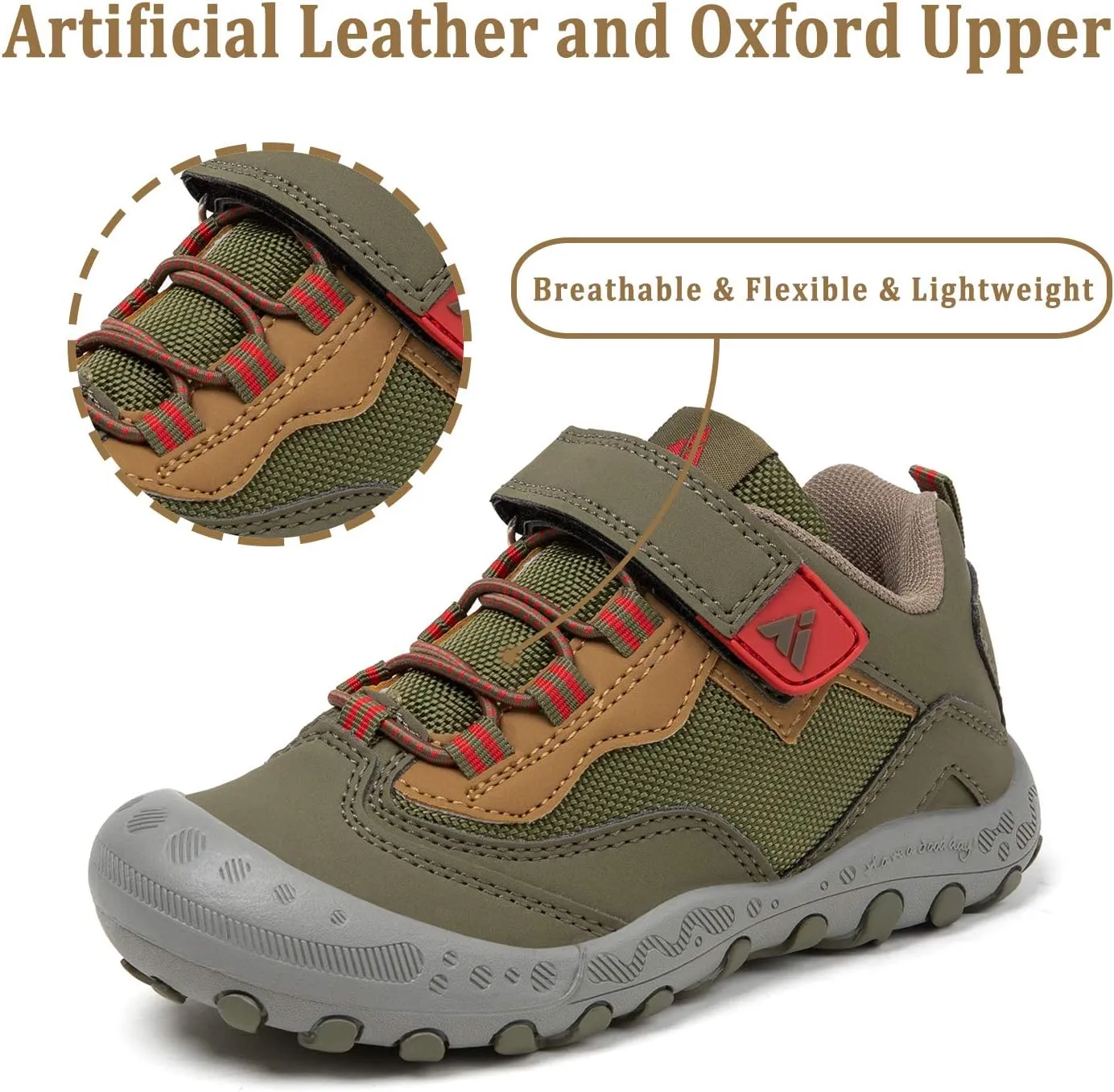 Mishansha Boys Girls Hiking Shoes Kids Anti Collision Hiking Boots Non Slip Sneakers Outdoor Trekking Walking Climbing Running
