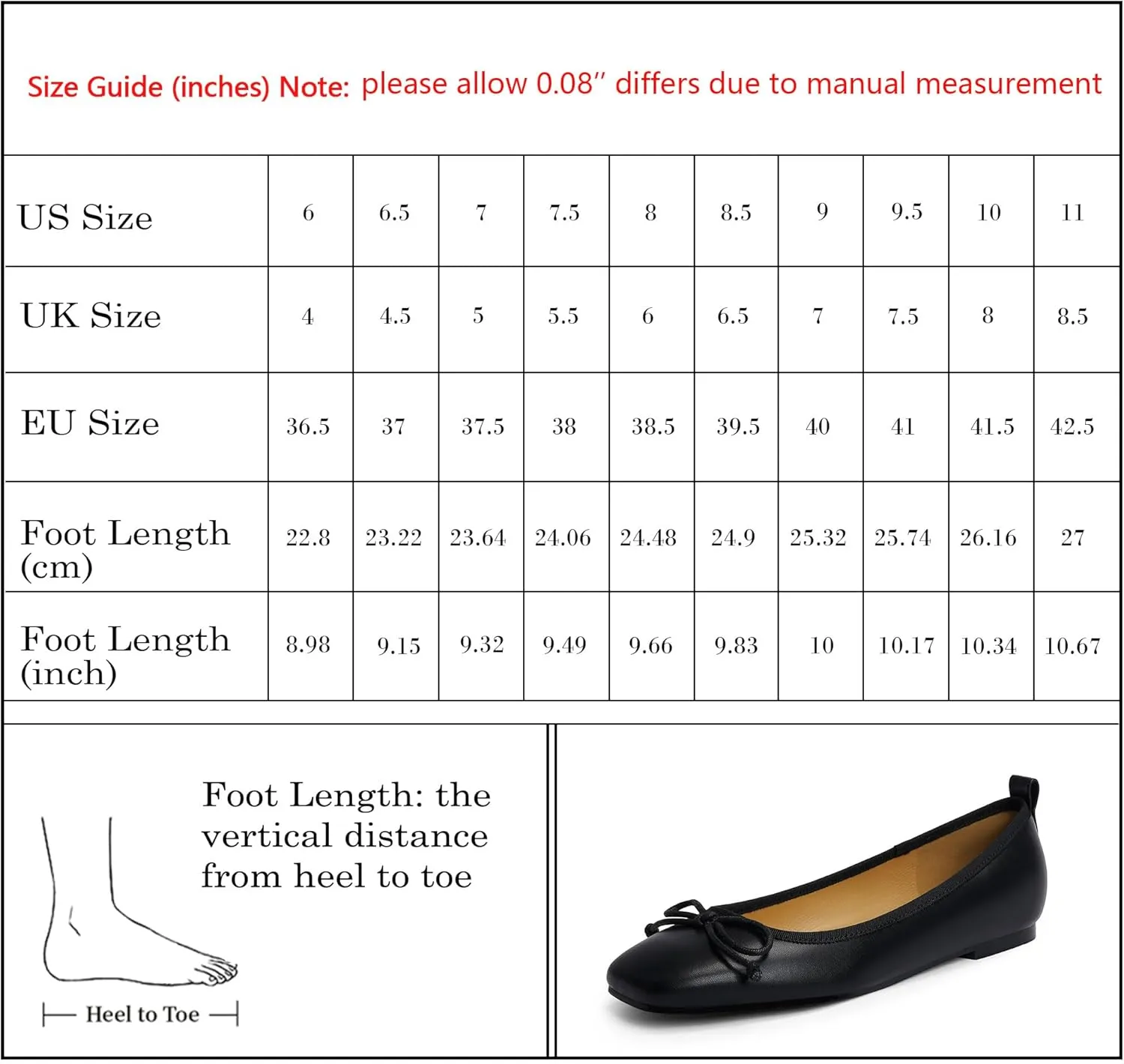 Modatope Ballet Flats with Bow Ballerina Closed Square Toe Slip on Bowknot Flats Shoes for Women Dressy