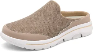 Mules for Women 2025 Breathable Orthopedic Slip On Clogs Comfortable Summer Arch Support Shoes Lightweight Open Back Shoes Comfort Slip-On Walking Mules Sneakers Closed Toe Slippers
