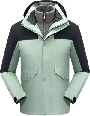 Muscularfit Waterproof Hooded Rain Jacket for Men Causal Windbreaker Jackets Outdoor Raincoat Shell Jackets for Hiking Travel