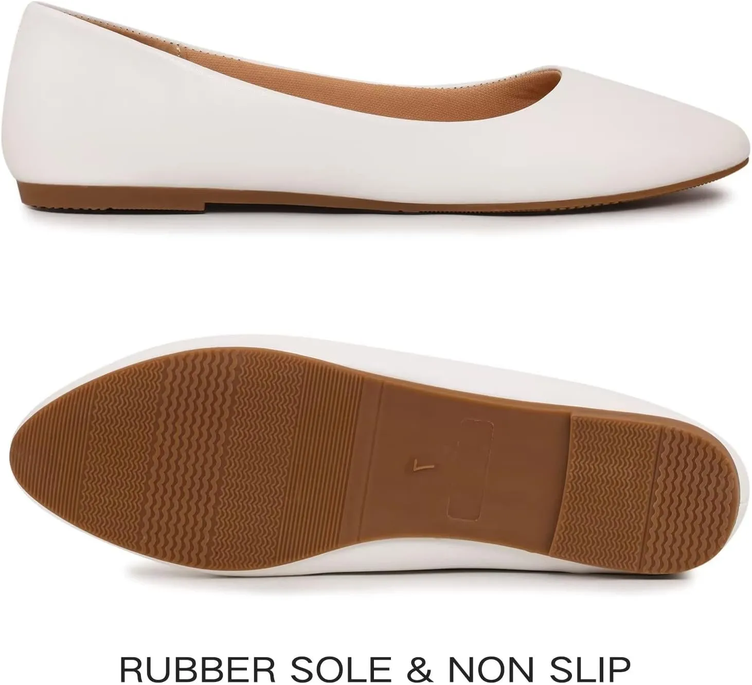 MUSSHOE Flats Shoes Women Pointed Toe Basic Womens Flats
