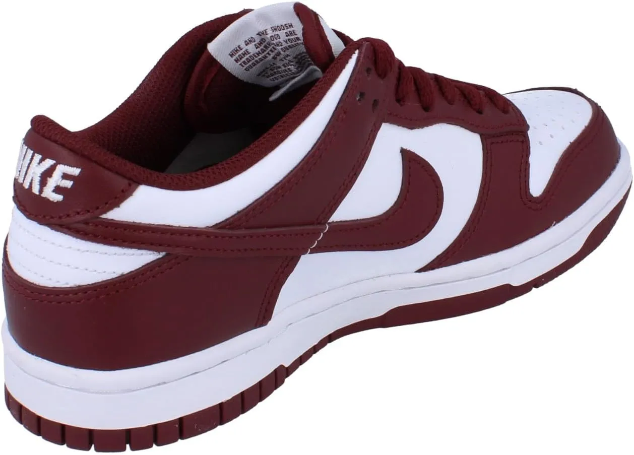 Nike Dunk Low Big Kids' Shoes (FB9109-115, White/Gym Red/Redwood)
