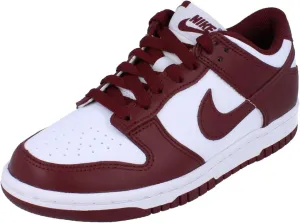 Nike Dunk Low Big Kids' Shoes (FB9109-115, White/Gym Red/Redwood)