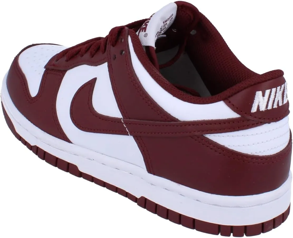 Nike Dunk Low Big Kids' Shoes (FB9109-115, White/Gym Red/Redwood)