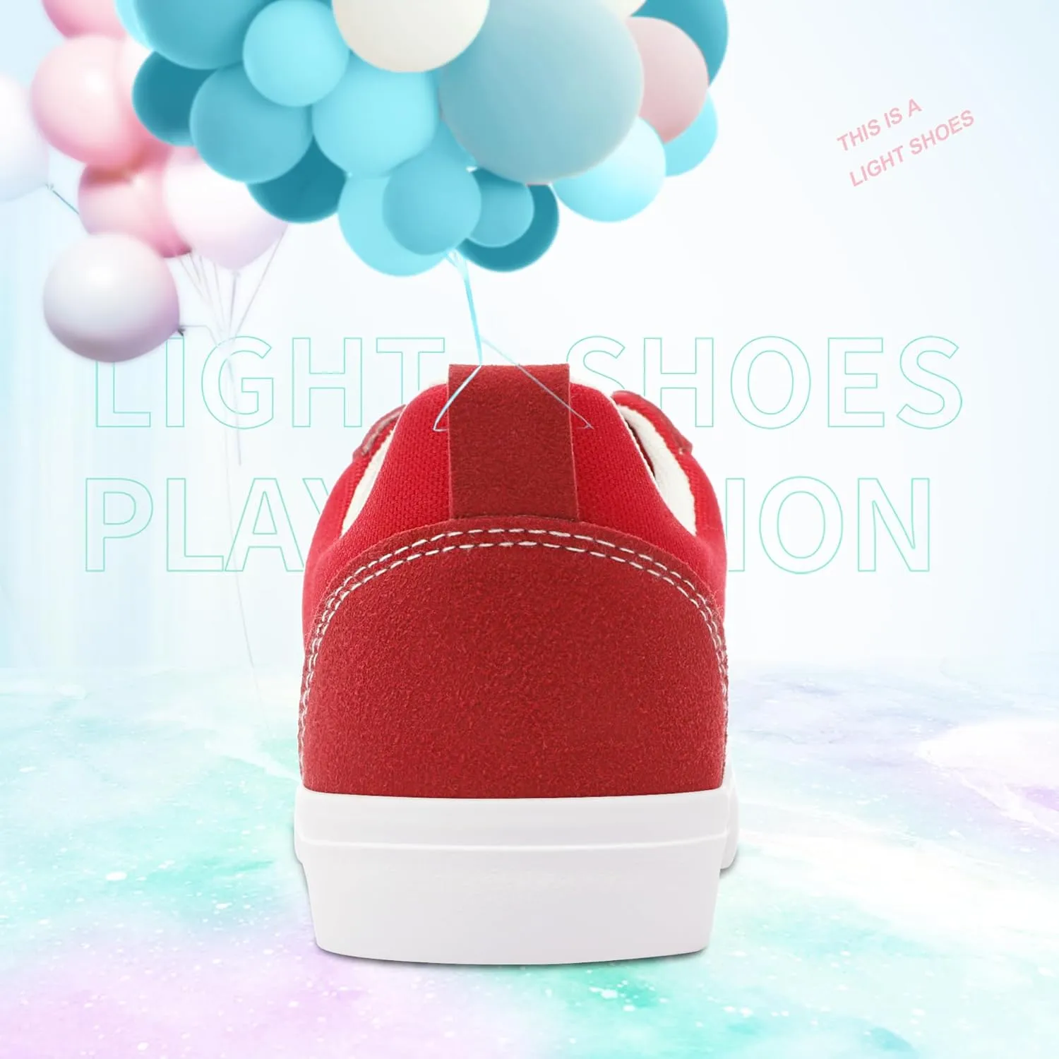 Obtaom Women's Canvas Sneakers Cute Lace up Fashion Sneaker Comfortable Skate Shoe for Lady Casual Tennis Flats
