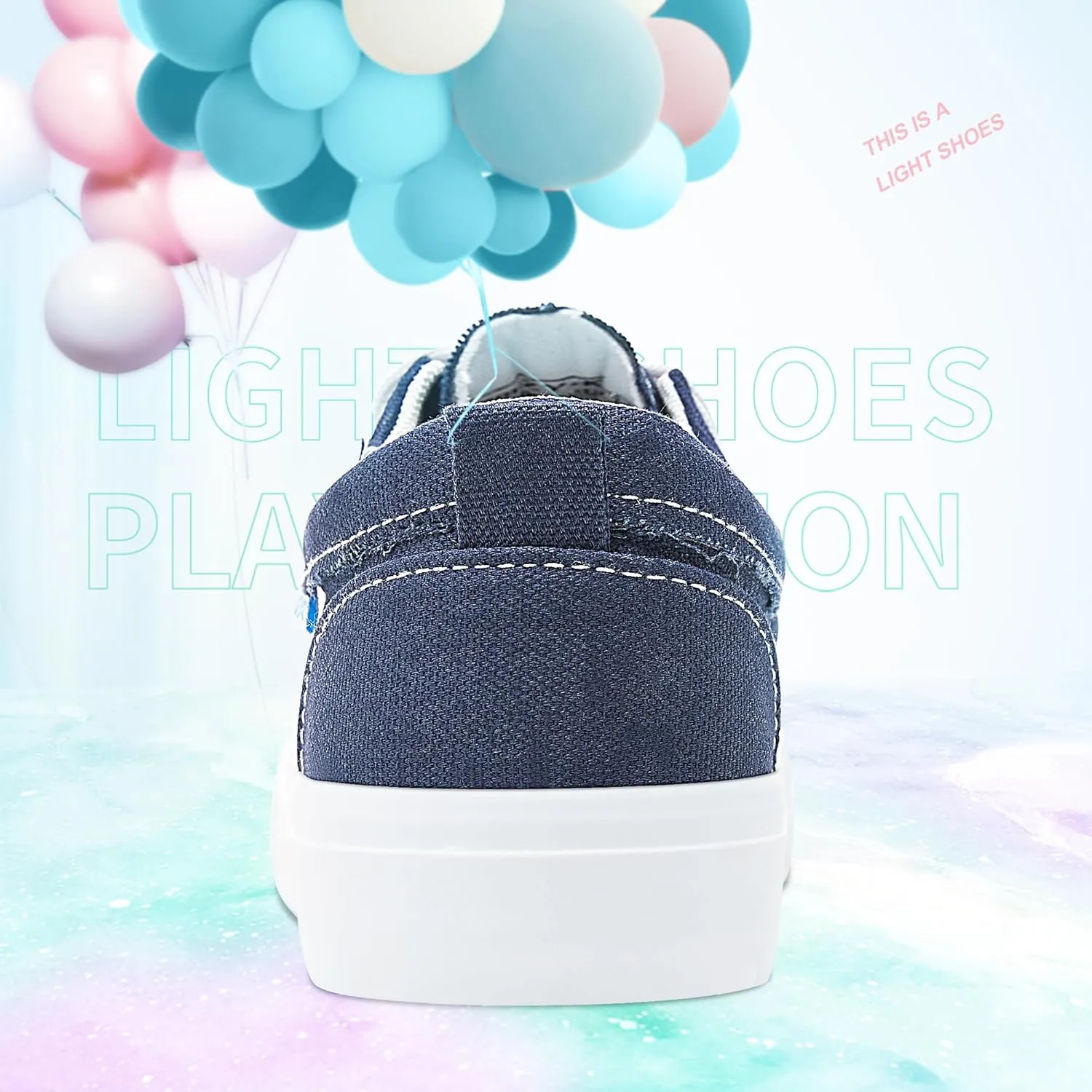 Obtaom Women's White Play Fashion Sneakers Cute Lace up Canvas Shoes Low Top Washed Canvas Flat for Lady